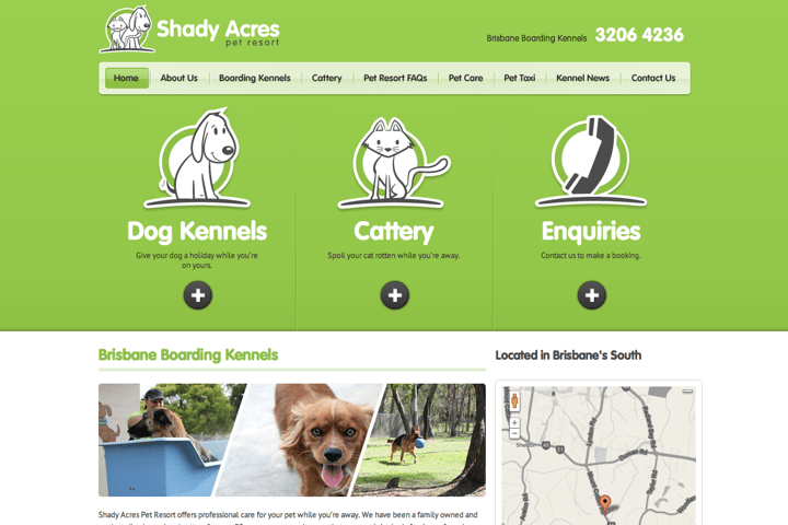 Shady Acres website preview